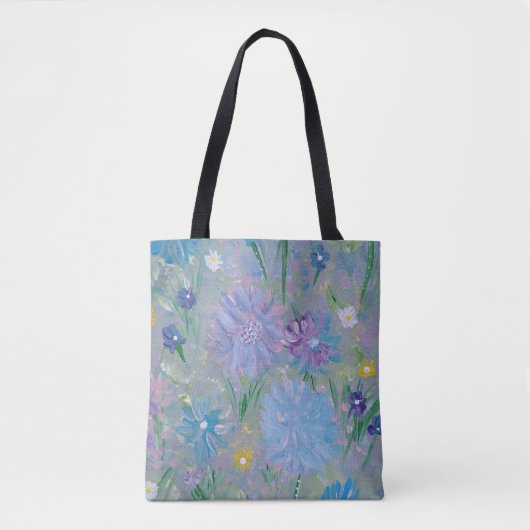 Sweet Pea Floral Tote Bag Tasche (Vorderseite)