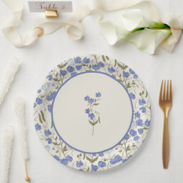 Sweet Pea Floral Wedding Cream Pappteller