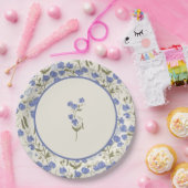 Sweet Pea Floral Wedding Cream Pappteller (Party)