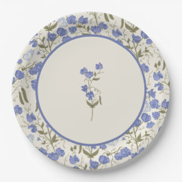 Sweet Pea Floral Wedding Cream Pappteller