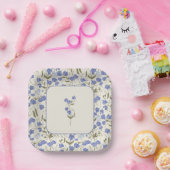 Sweet Pea Floral Wedding Cream Pappteller (Party)