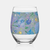 Sweet Pea Floral Weinglas Ohne Stiel (Rechts)