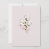 Sweet Pea flower arch Baby brunch elegant lavender Einladung (Rückseite)