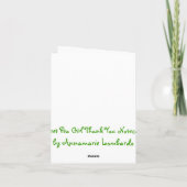 Sweet Pea Girl Vielen Dank Notecard Dankeskarte (Rückseite)