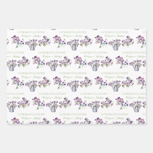 Sweet Pea Gratulationen Packpapier Blätter (Vorderseite 2)