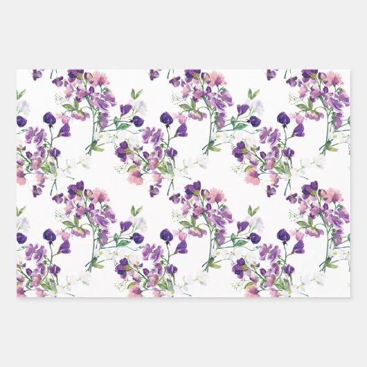 Sweet Pea Gratulationen Packpapier Blätter (Vorderseite)