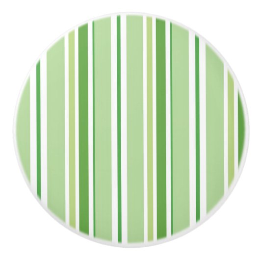 Sweet Pea Green Stripes Dresser Keramikknauf (Vorderseite)