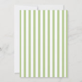 Sweet Pea Green Whimsical Polka Dot Baby Dusche Einladung (Rückseite)