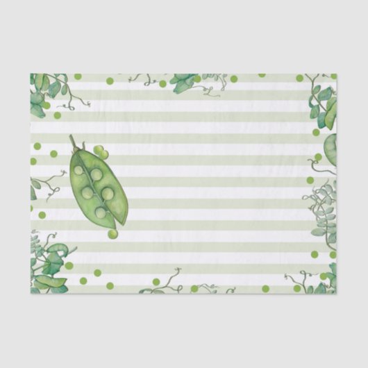 Sweet Pea Green Whimsical Polka Dot Baby Dusche Seidenpapier (Vorderseite)