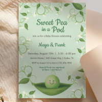 Sweet Pea in a Pod Baby Dusche Einladung