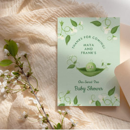 Sweet Pea in a Pod Gender Neutral Dankeskarte