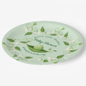 Sweet Pea in einer Pod Baby Dusche Pappteller (Schrägansicht)