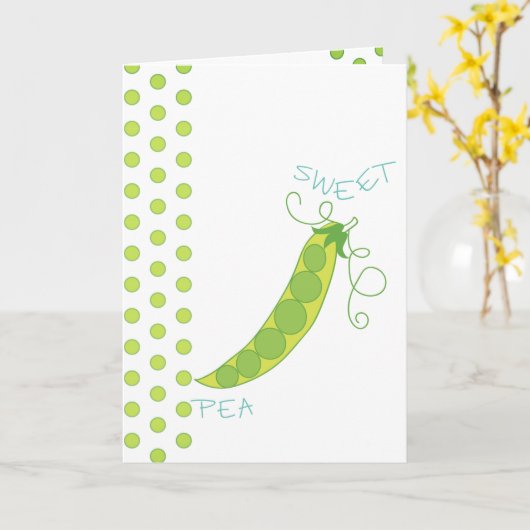 Sweet Pea Karte (Gelbe Blume)