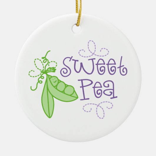 Sweet Pea Keramik Ornament (Vorne)