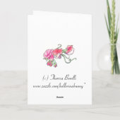 Sweet Pea leere Karte (Rückseite)