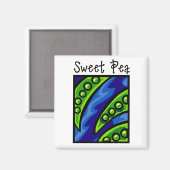 Sweet Pea Magnet (Vorderseite/Rückseite)