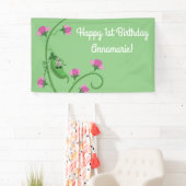 Sweet Pea Niedlich 1. Geburtstag Party Banner (Insitu)