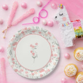 Sweet Pea Pink Blumencreme Pappteller (Party)