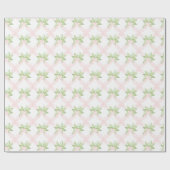 Sweet Pea Pink Girl Baby Dusche Geschenkpapier (Flach)