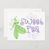 Sweet Pea Postkarte (Vorne/Hinten)
