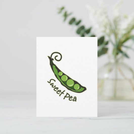 Sweet Pea Postkarte (Stehend Vorderseite)