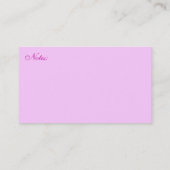 Sweet Pea Viktorianisch Garden Business Card Visitenkarte (Rückseite)