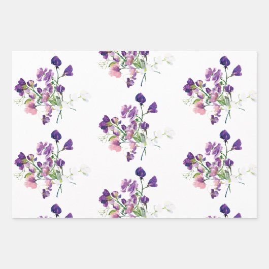Sweet Pea Wrapping Paper Flat Sheet Set 3 Geschenkpapier Set (Vorderseite 3)
