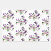 Sweet Pea Wrapping Paper Flat Sheet Set 3 Geschenkpapier Set (Vorderseite 2)