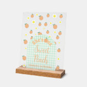 Sweet Peach 1. Geburtstag Acrylschild (Winkel)