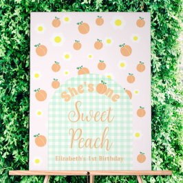 Sweet Peach 1. Geburtstag Acrylschild