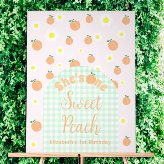 Sweet Peach 1. Geburtstag Acrylschild