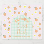 Sweet Peach 1. Geburtstag Bierflaschenetikett (Einzelnes Label)
