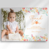 Sweet Peach 1. Geburtstag Dankeschön Karte