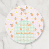 Sweet Peach 1. Geburtstag Geschenkanhänger (Vorderseite)