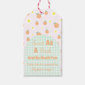 Sweet Peach 1. Geburtstag Geschenkanhänger (Vorderseite)