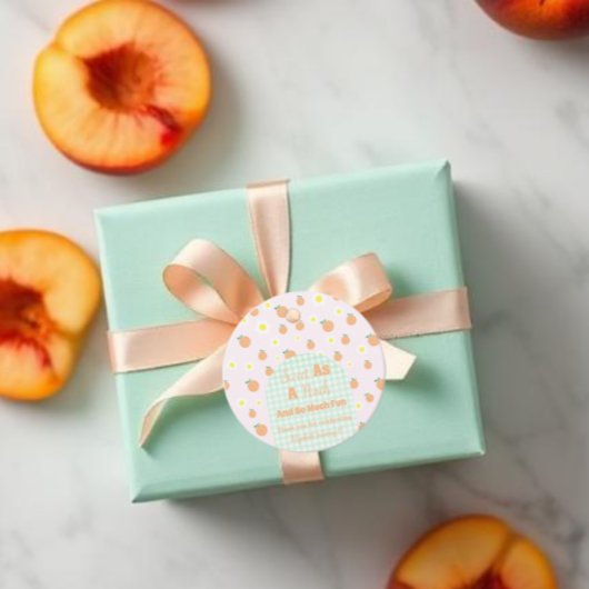 Sweet Peach 1. Geburtstag Geschenkanhänger