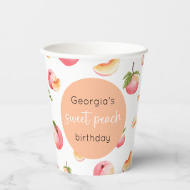 Sweet Peach 1. Geburtstag Pappbecher
