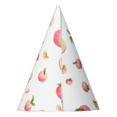 Sweet Peach 1. Geburtstag Partyhütchen (Rückseite)