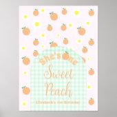 Sweet Peach 1. Geburtstag Poster (Vorne)