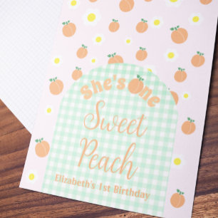 Sweet Peach 1. Geburtstag Poster