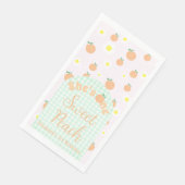 Sweet Peach 1. Geburtstag Serviette (Ecke)