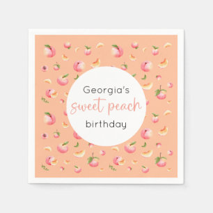 Sweet Peach 1. Geburtstag Serviette