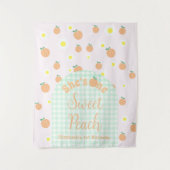 Sweet Peach 1. Geburtstag Wandteppich (Vorderseite)