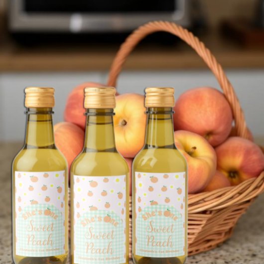 Sweet Peach 1. Geburtstag Weinetikett