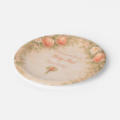 Sweet Peach 1st Birthday Pappteller (Schrägansicht)