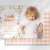 Sweet Peach 2. Geburtstag Einladung