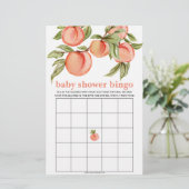 Sweet Peach Baby Dusche Bingo Spiel (Stehend Vorderseite)