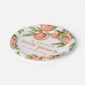 Sweet Peach Baby Dusche Einladung Pappteller (Schrägansicht)