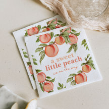 Sweet Peach Baby Dusche Napkins