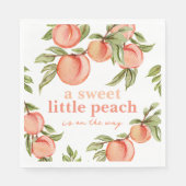 Sweet Peach Baby Dusche Napkins Serviette (Vorderseite)